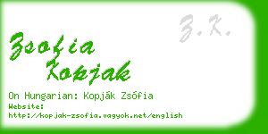 zsofia kopjak business card